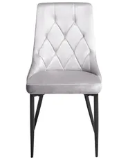 Set of 2 Dining Chairs AVENIR Velvet Light Grey_995803