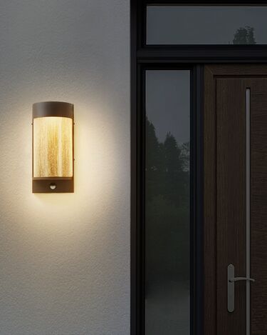 Outdoor LED Wall Light with Motion Sensor Black PHEPPIE