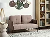 Sofa 2 Seater LAHTI Fabric Light Brown