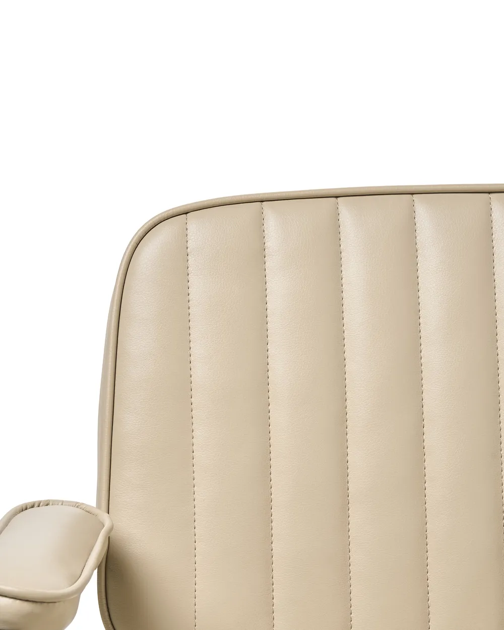 Desk Chair BERNE Faux Leather Beige_1008483