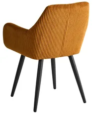 Set of 2 Dining Chairs MORI Corduroy Orange_1042095