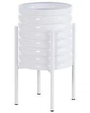 Magasított virágállvány GENTIANELLA 31 cm Fém Fehér_1190782