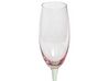 Set of 4 Champagne Flutes 20 cl Pink and Green DIOPSIDE_912624