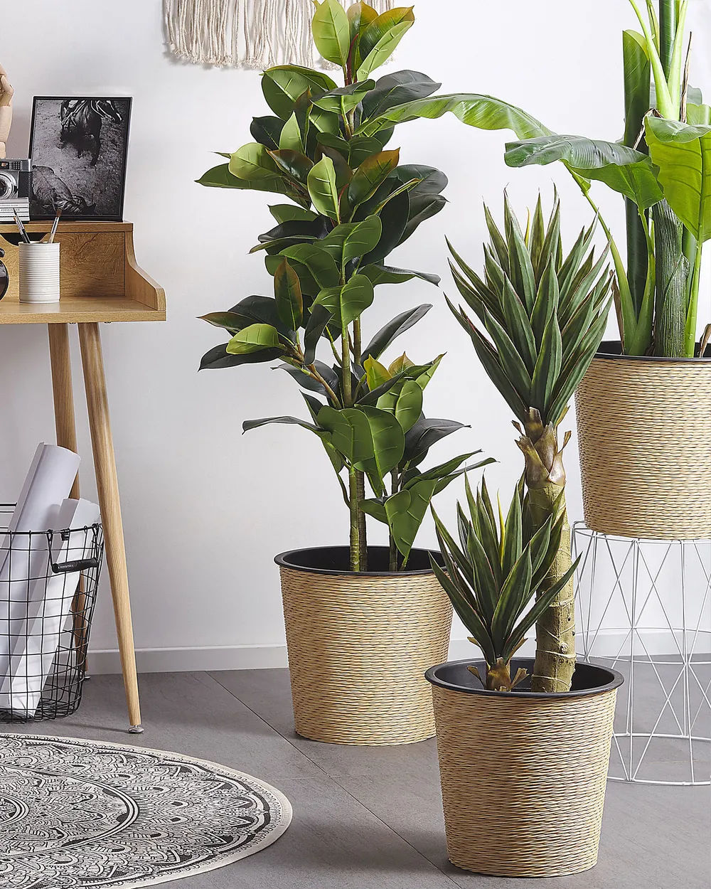 Sztuczna roślina FICUS ELASTICA 134 cm Zielony