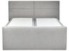 Kontinentální postel s úložným prostorem 160 x 200 cm šedá ARISTOCRAT_873790