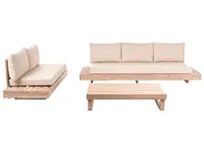 Set da giardino con tavolo 5 posti MARETTIMO Legno di acacia certificato Beige_1154139