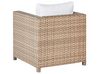 Lounge Set Rattan beige 4-Sitzer Auflagen cremeweiß MILANO_929449