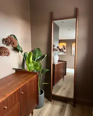 Wall Mirror BELLEAU 52 cm x 190 cm Dark Brown_1197364