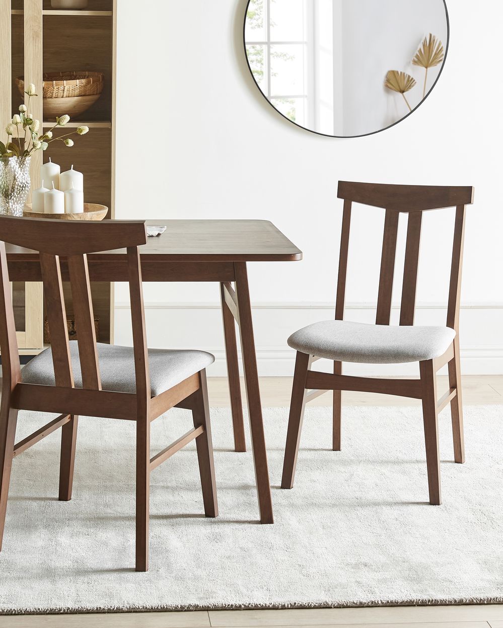 Set of 2 Dining Chairs ALBION Grey | Beliani.co.uk
