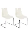 Set of 2 Dining Chairs MARSHALL Off-White