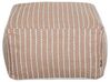 Oudoor Pouf goldbraun / weiß 50 x 50 x 30 cm ZAHRI_931702