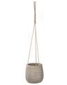 Hanging Plant Pot ⌀ 20 cm Taupe LIVADIA_871649