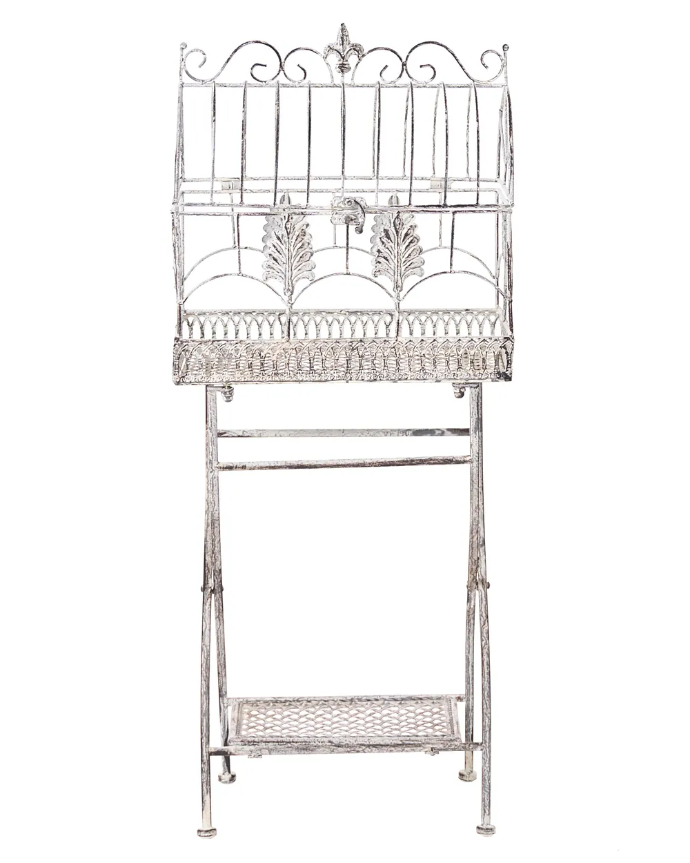 Zestaw 2 regałów z półkami SICILY 43/37 cm 122/90 cm Metal Szary_1029375