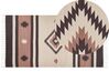 Tappeto kilim cotone beige e marrone 80 x 150 cm ARAGATS_869823