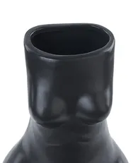 Wazon na kwiaty PYRGOS 22 cm Ceramika Czarny_845106