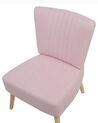 Rózsaszín kárpitozott fotel VAASA_719848