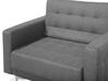 Conjunto de sofás reclináveis com 5 lugares em tecido cinzento claro ABERDEEN_716115