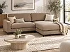 Corner Sofa MALOY Fabric Brown Left Hand
