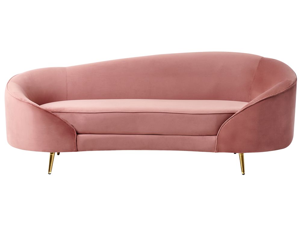 Bank 2-zits SAVAR Fluweel Roze