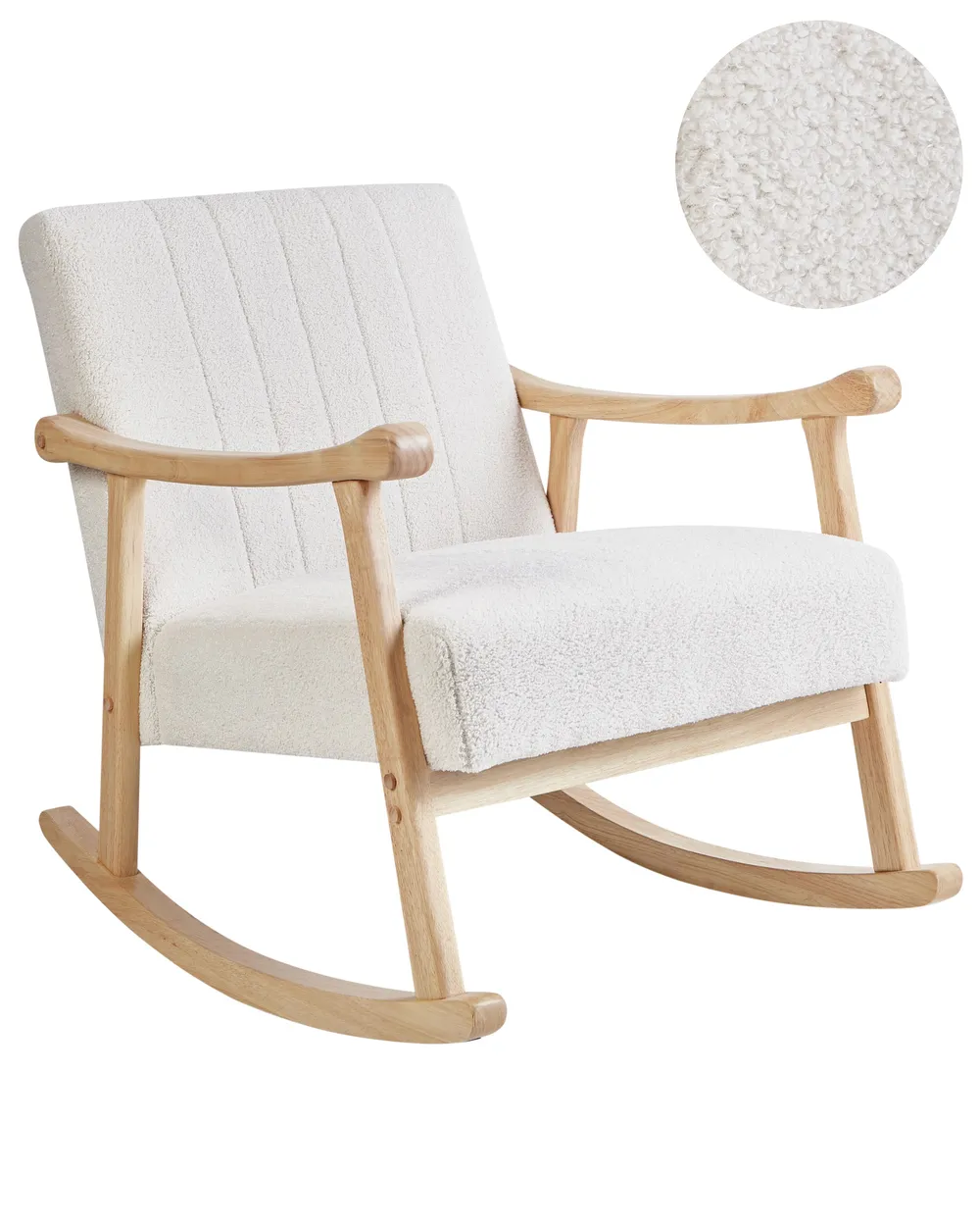 Rocking Chair LEKNES Boucle Off-White