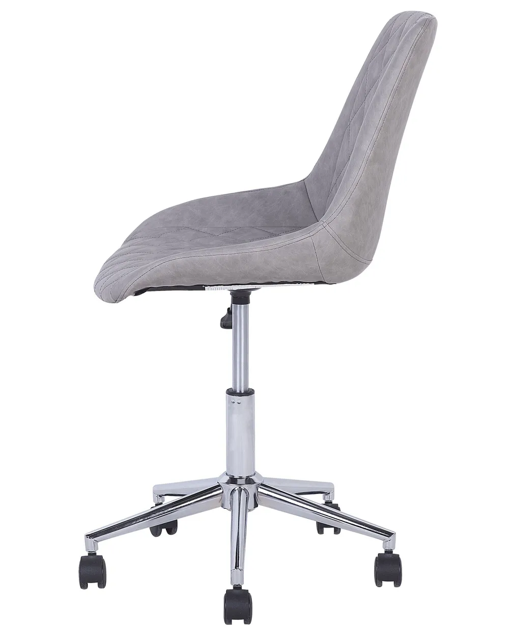 Desk Chair MARIBEL Faux Leather Light Grey