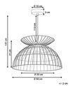Kovová závěsná lampa mosazná MAHANADI_867789