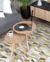 Kožený koberec 160 x 230 cm sivá/žltá BELOREN_743489
