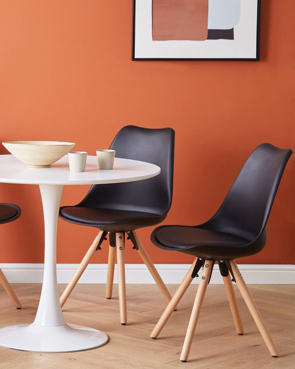 Sedie Design Sedie Plastica E Legno Set Di Sedie Da Pranzo DAKOTA Nero