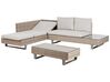 Lounge Set Rattan beige 5-Sitzer Auflagen cremeweiß LANCIANO_930935