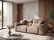 Sofa 3-Sitzer FAUSKAN Stoff Braun_1179027