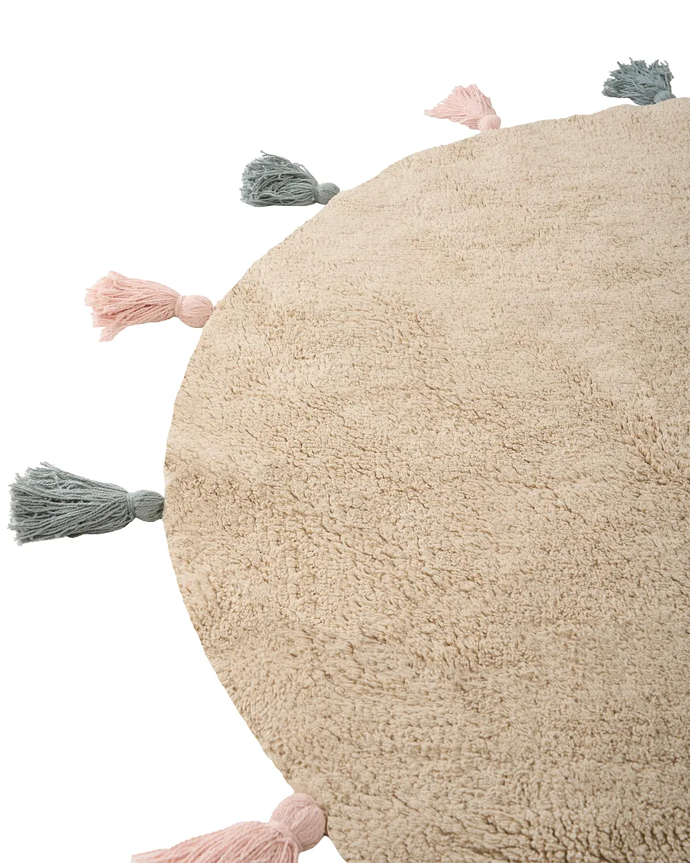 Kids Rug KODINHI  Beige ø 120 cm Cotton_1155063
