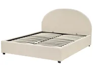 Ottoman Bed VAUCLUSE Fabric Sand Beige 160 x 200 cm (EU King Size)_876839