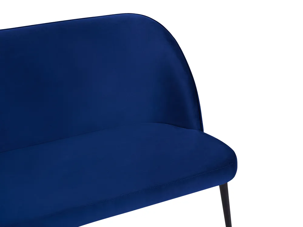 Dining Bench 2 Seater OSBY Velvet Navy Blue_793332