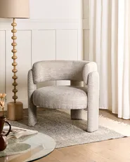 Armchair BUREA Chenille Light Beige_1010423