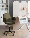 Chaise de bureau en bouclé vert foncé MORAGA_932400