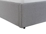 Lit ottoman DREUX Tissu Gris clair 140 x 200 cm_793221
