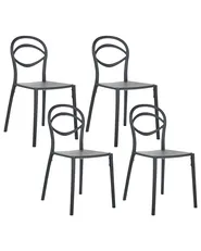 Set di 4 sedie da giardino COVOLO Nero_1017288