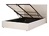 Ottoman Bed LORIENT Fabric Beige 140 x 200 cm (EU Double)
