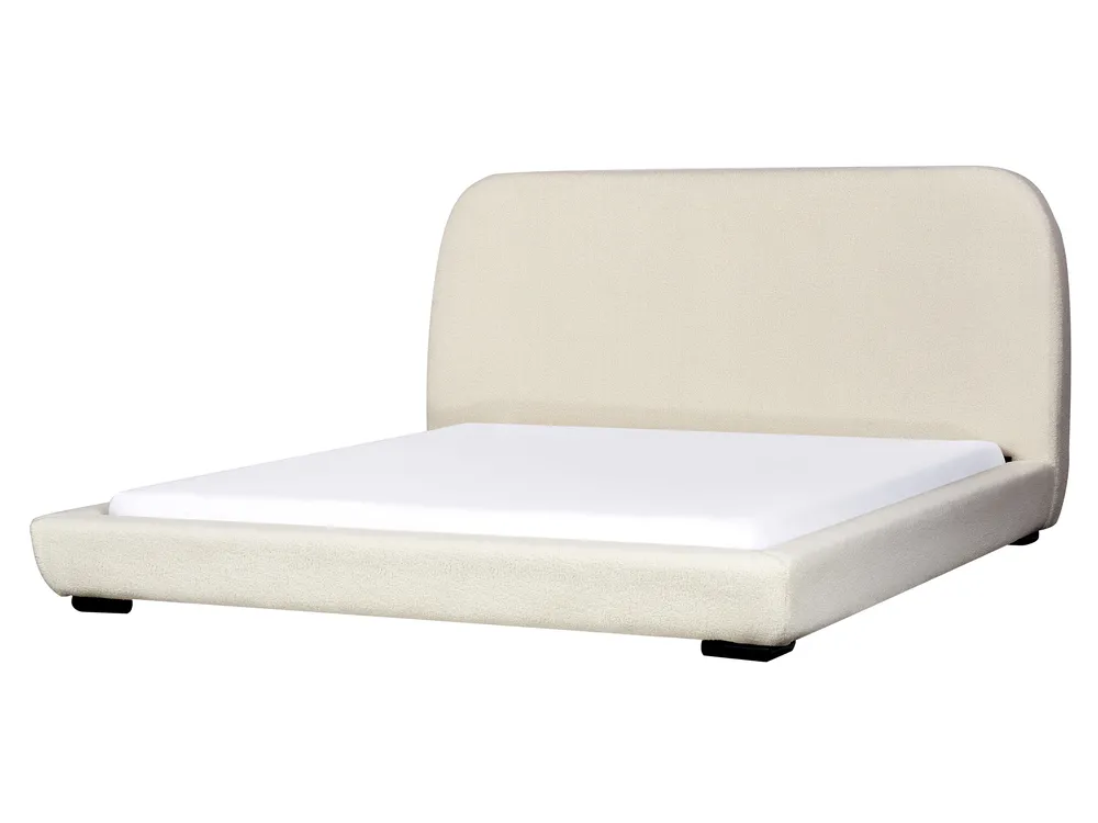 Bed Boucle ROISEL 180 x 200 cm (EU Super King) Light Beige_937437