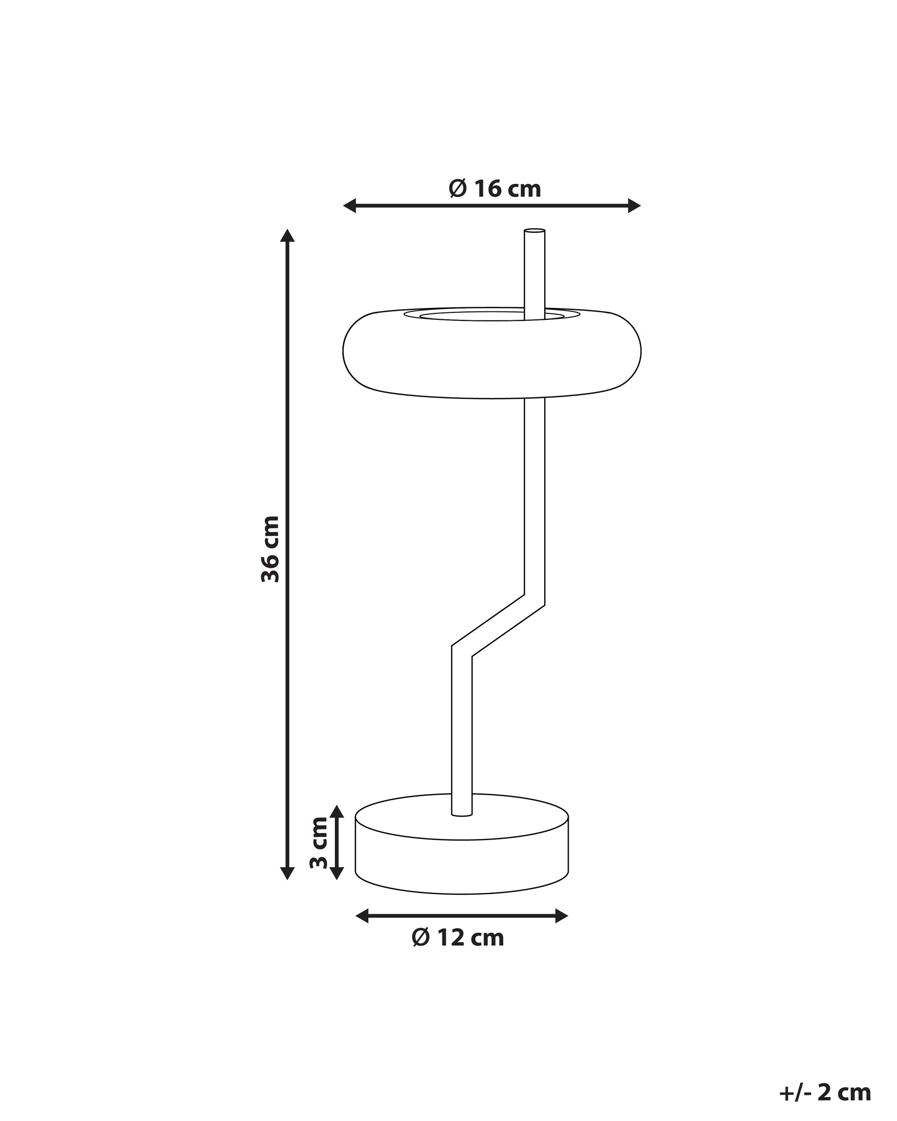 Wireless LED Table Lamp ALVIELA with Dimmer Metal Black_940349