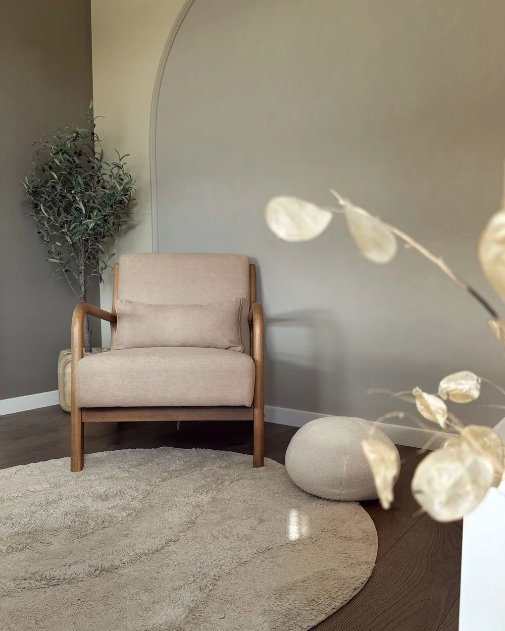 Armchair SKOVDE Fabric Beige_943751