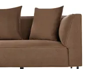 Corner Sofa 3 Seater SATER Fabric Brown Right Hand_1019356