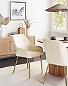 Set of 2 Dining Chairs LOVERNA Velvet Off-White