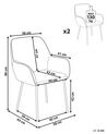Sada 2 jídelních židlí s buklé čalouněním bílé ALDEN_877511