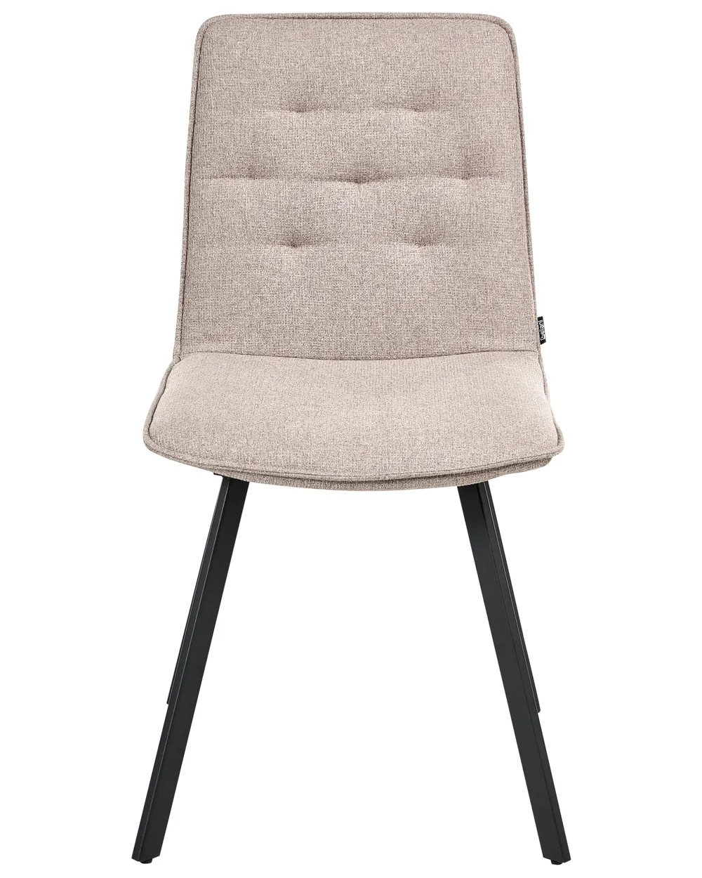 Set of 2 Dining Chairs CARVER Fabric Light Brown_999057