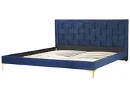 Bed Velvet LIMOUX 180 x 200 cm (EU Super King) Navy Blue_867273