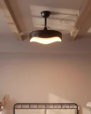 Ventilador de teto com luz ETONIA Com comando remoto LED Preto_1174082