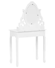 Dressing Table with Mirror and Stool AMOUR White_786319