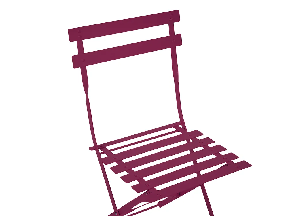 Bistro Set Folding FIORI Metal Burgundy