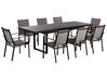 Zestaw ogrodowy stół rozkładany i 8 krzeseł czarny VALCANETTO/BUSSETO_846202